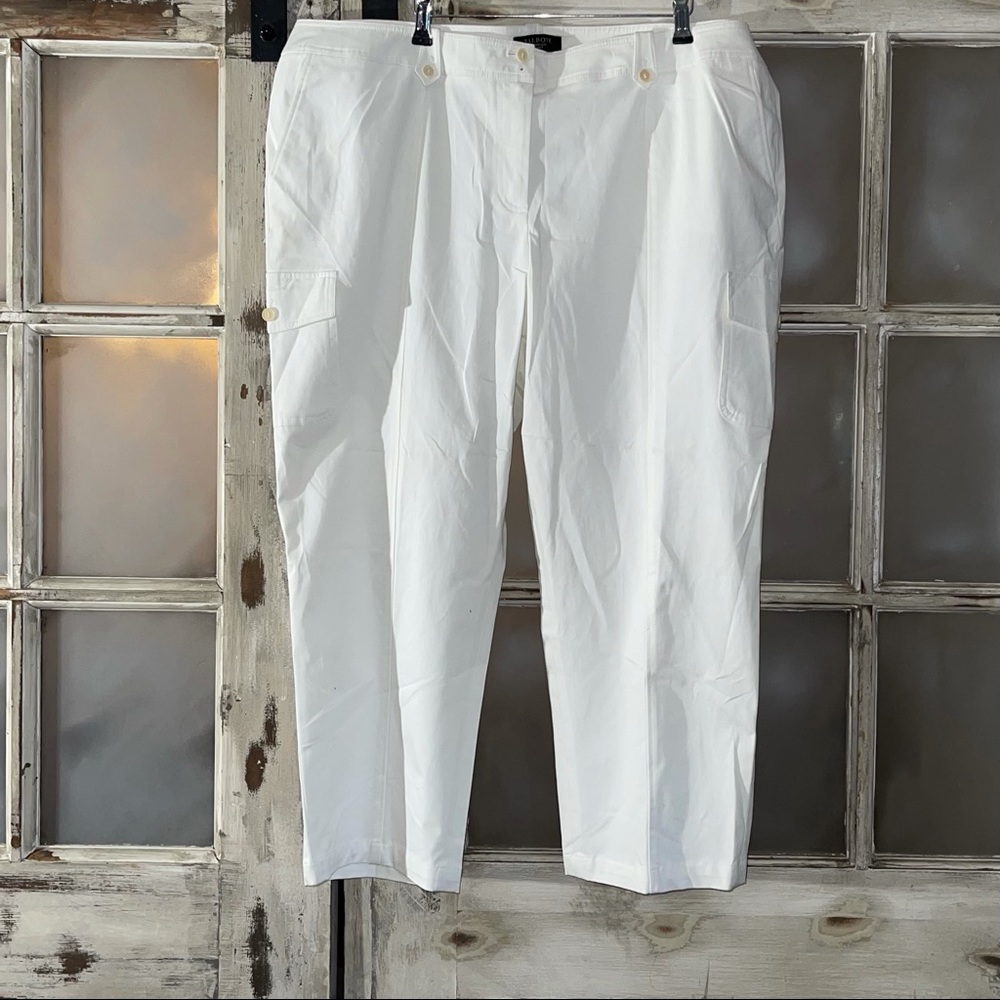 Talbots white cotton/spandex pants size 22w